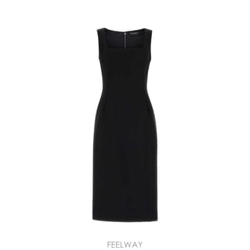 [X45]돌체앤가바나 F630OTFU2L8 N0000 여성 원피스 롱 미디 미니 드레스 Black wool 