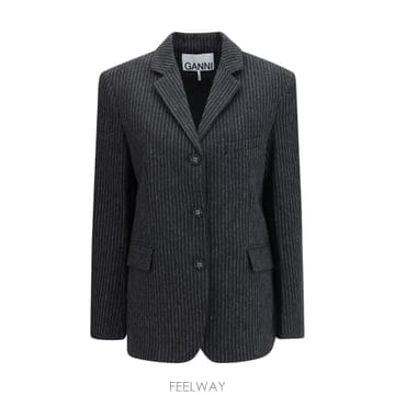 [K68]가니 A1020116 252 여성 블레이저 베스트 자켓 Pinstripe wool Blazer
