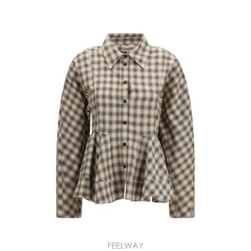 GANNI [K68]���� A1140033 873 ���� ���� ���� ���� ���� ����콺 Check flannel Peplu[K68]���� A1140033 873 ���� ���� ���� ���� ���� �����