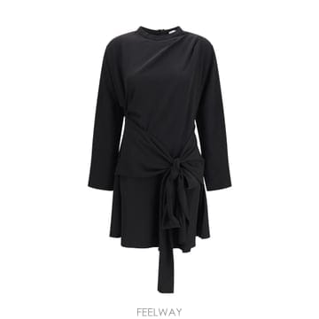 [K68]가니 A1030749 099 여성 원피스 롱 미디 미니 드레스 Draped knot crepe mi