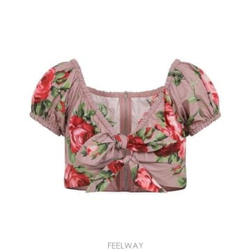 26 FW 돌체앤가바나 플로럴 프린트 크롭 탑 HF5ZN F7AV0THS5UT