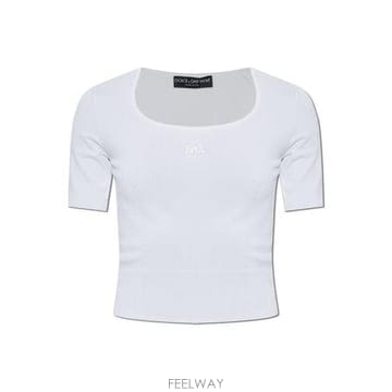26 FW 돌체앤가바나 로고 스퀘어넥 탑 W4335 FXXC1ZJAIR3
