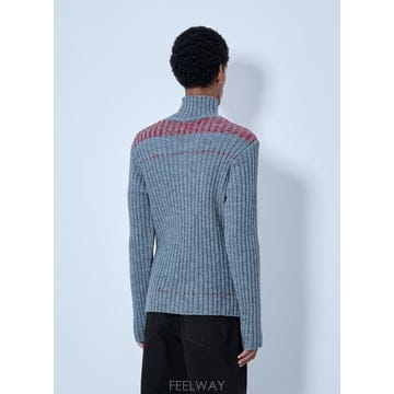 26 F/W 드리스 반 노튼 리브드 터틀넥 스웨터 262-021245 B0112319811