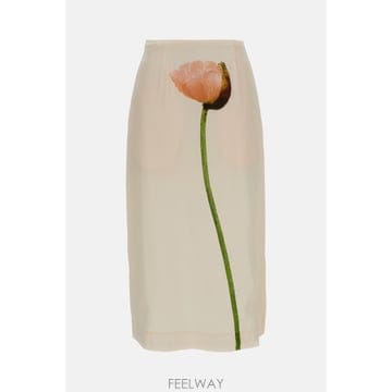 [B4] 시몬로샤 32001323CREAM 치마 스커트 여성