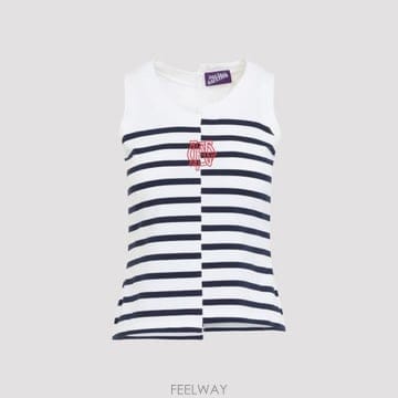 Jean Paul Gaultier 26FW �� �� ��Ƽ�� ž 2604WTO475J064 0159 WHITE NAVY26FW �� �� ��Ƽ�� ž 2604WTO475J064 0159 WHITE NAVY