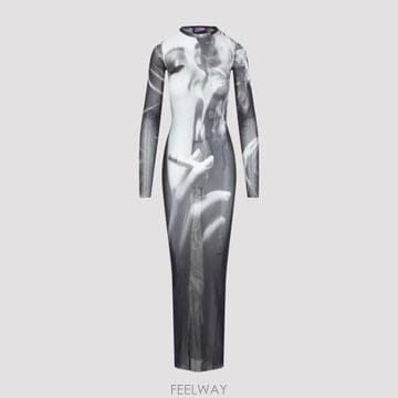 26FW 장 폴 고티에 롱 원피스 2604WDR191M031P 000201 BLACKE GREY