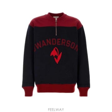 인더샵 JW ANDERSON JW 앤더슨 레드 네이비 스웨트셔츠