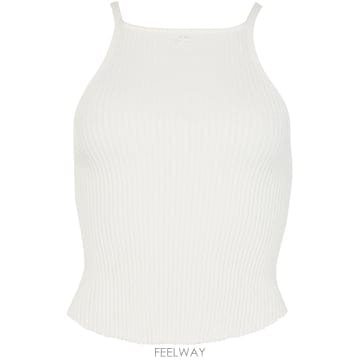 당일발송 쿠레주 Circle rib knit top