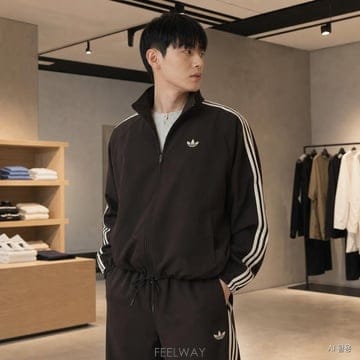 아디다스 국내미발매 한정판 테일러드 트레이닝 트랙탑 자켓 브라운