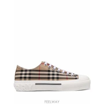26FW 버버리 빈티지 체크 코튼 스니커즈 8049745 MF TNR JAC A7028 NEUTRALS