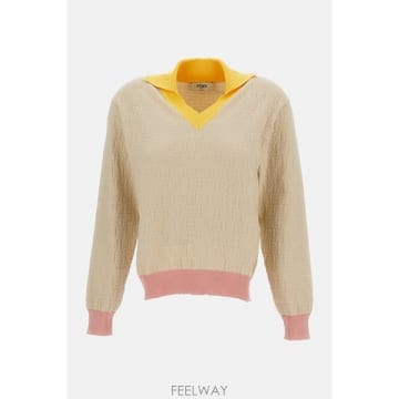 [B4] 펜디 FZXE95AW4SF0WC4 니트 스웨터 풀오버 점퍼 여성
