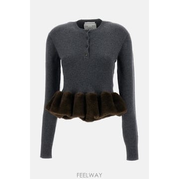 26 F/W 스텔라 맥카트니 울 블렌드 가디건 WITH PEPLUM  B0032304879