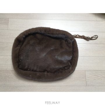 타임 TIME 밍크  에코퍼 클러치백 정품