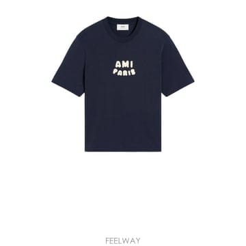Ami 25SS �ƹ� �ĸ� ���͸� ��ġ Ƽ���� UTS075 726 4011 NAVY BLUE25SS �ƹ� �ĸ� ���͸� ��ġ Ƽ���� UTS075 726 4011 NAVY