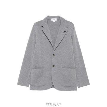 라르디니 싱글 브레스티드 브로치 디테일 블레이저