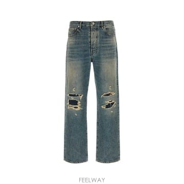 메종 마르지엘라 디스트레스 데님 트라우저 S67LA0053M3006 B0442318526