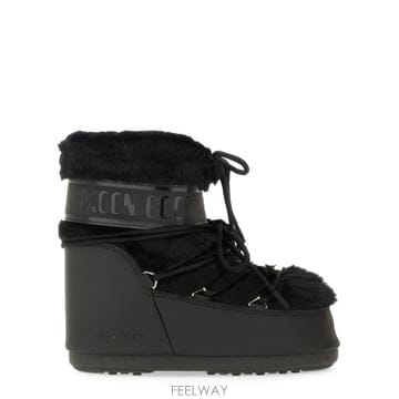 26FW 문부츠 아이콘 나일론 로우 부츠 80D1409390 N001 BLACK