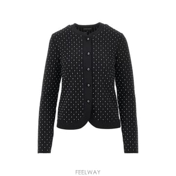 26FW 엠포리오 아르마니 가디건 EW006424 AF30757FC043 BLACK