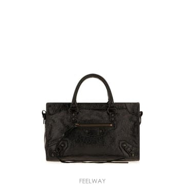 26FW 발렌시아가 르 시티 백 스몰 8657622ACFH 1000 BLACK