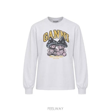 26FW 가니 반팔 티셔츠 A105030411026 151 BRIGHT WHITE