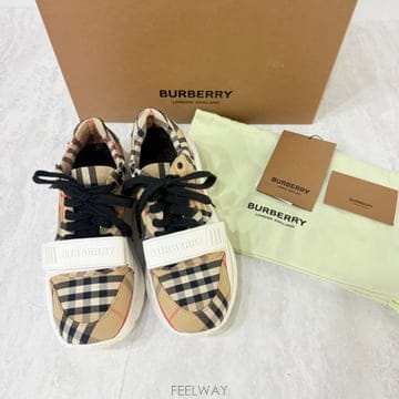 버버리 코튼 스니커즈