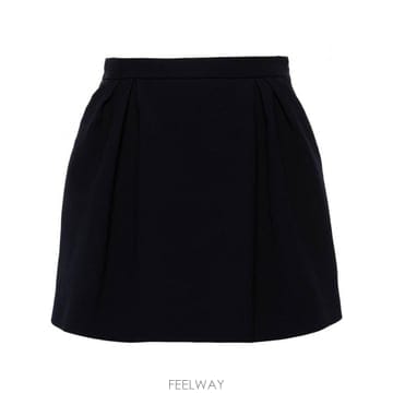 알레산드라 리치 네이비 블루 울 미니 스커트