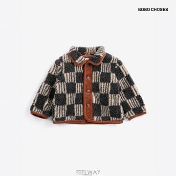 보보쇼즈 26FW 베이비 올모스트 모아레 올오버 쉽스킨 양가죽 자켓 B226AB091