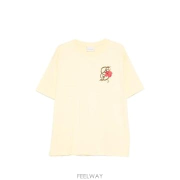 26FW 드롤드무슈 T 셔츠 D HIBISCUS BRODEE KTS316CO248LYLLYL TP581625