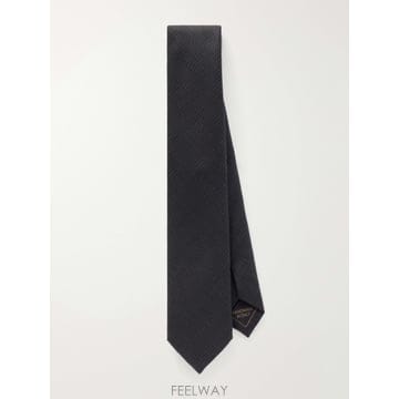 26 FW 브리오니 블랙 7cm 울 타이 TP581664298