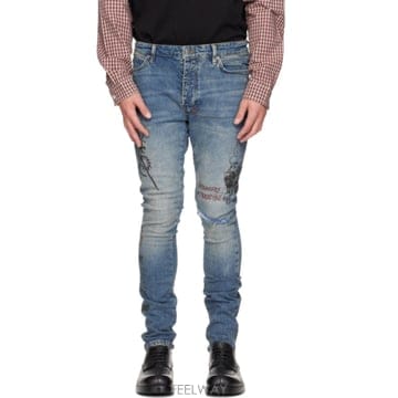 26 FW 수비 블루 반 윙클 데님 진 262088M186038