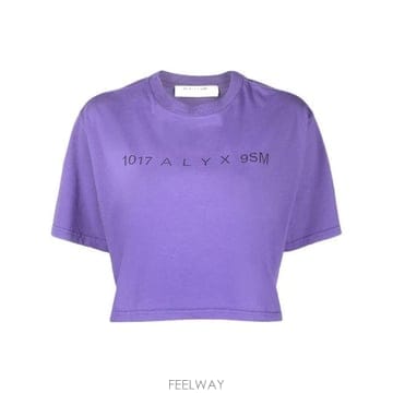 26 FW 알릭스 로고 프린트 크롭 티셔츠 AAWTS0317FA02 TP458767832