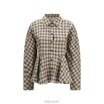 GANNI �ؿ� ���¸���� AW26 ���� ���� üũ �ö��� ���÷� ���� A1140033_873�ؿ� ���¸���� AW26 ���� ���� üũ �ö��� ���÷� ����