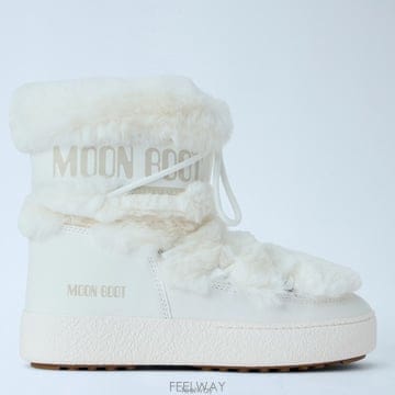 26 FW 문부츠 Ltrack 퍼 디테일 레이스업 윈터 부츠 80D2450130 A001 WHT