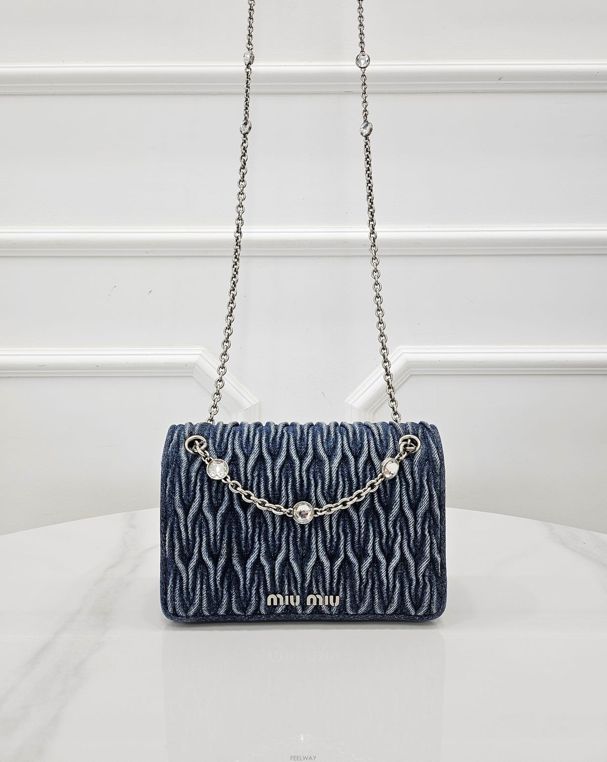 Miu Miu [�̴ٽ�] �̿�̿� ���׶�� ũ����Ż ���� ����� 5BP065[�̴ٽ�] �̿�̿� ���׶�� ũ����Ż ���� ����� 5BP065