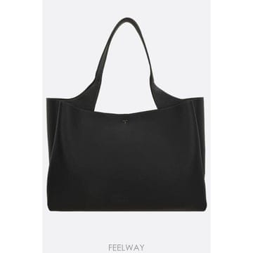 토즈 미디엄 레더 토트백 블랙