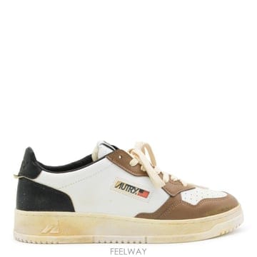 [Q11]오트리 AVLMSV60 남성 스니커즈 WHITE BLACK AND BROWN LEATHER SUPE