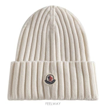 [Q11]몽클레어 L20933B00036A9327030 여성 모자 WHITE VIRGIN WOOL BEANI