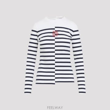 [D14]장폴고띠에 2604WTO459J064 0159 WHITE NAVY 여성 티셔츠 상의 탑 Jean P