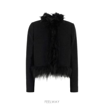 [X45]펜디 FW5167B1HG F0QA1 여성 자켓 베스트 다운베스트 질렛 Black boucle jac