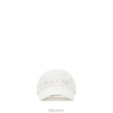[X45]구찌 A005HY3HBNR 9000 여성 모자 버킷햇 비니 캡 White cotton basebal