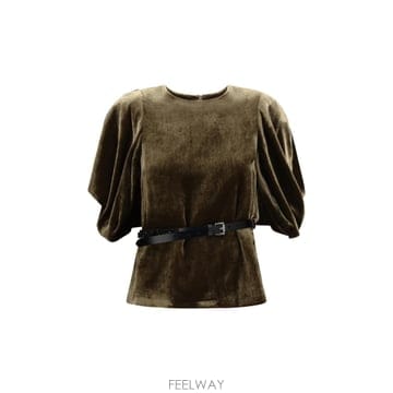 [K68]PAROSH D313386 064 여성 티셔츠 민소매 탑 나시 Velvet Top