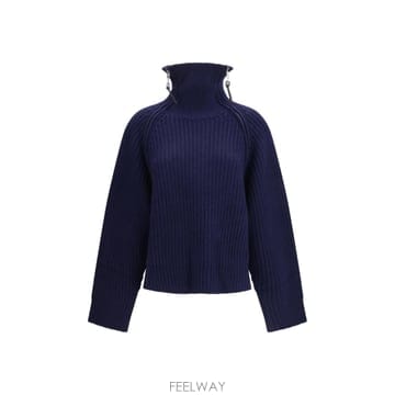 [K68]가니 A1150043 683 여성 니트 스웨터 가디건 Wool zip neck Sweater
