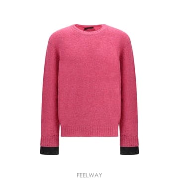[K68]프라다 UMF353SEAO198K F0AEJ 남성 니트 스웨터 가디건 Shetland wool cr