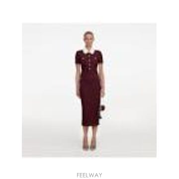 [G95]셀프포트레이트 SC26091MBUBURGUNDY 여성 원피스 드레스 BURGUNDY TEXTURED