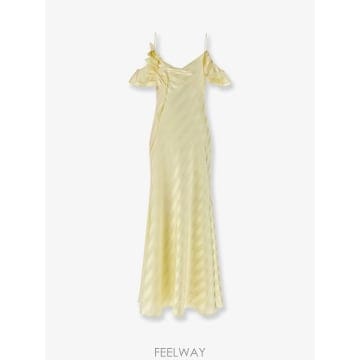 26 S/S 셀프 포트레이트 스트라이프 사틴 롱 드레스 SS26259 B0651981451