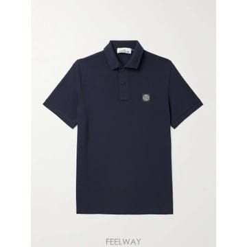 스톤 아일랜드 LOGOAPPLIQUED 코튼블렌드 피케 폴로 셔츠  B0081019145