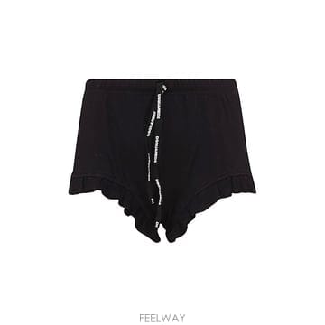 22 F/W 디스퀘어드2 블랙 코튼 로고 쇼츠 D8LJ14080010 B0480011653