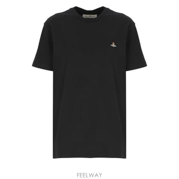 25SS 비비안웨스트우드   여 클래식 ORB 로고 티셔츠 3G010013J001MN401 BLACK BPG