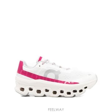 26SS 온 러닝   여성 클라우드몬스터 스니커즈 3WD10104038 IVORYGRENADINE White