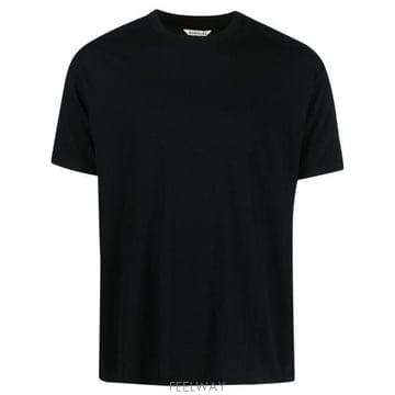 26SS 오라리   남성 심리스 크루넥 반팔 티셔츠 A00T01ST BLACK BPG